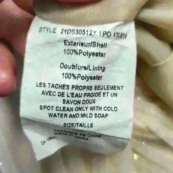 LAURA PETITES CHAMPAGNE GLITTER MININ DRESS SIZE 10 - Picture 7 of 9